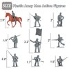 HAPTIME Civil War Army Men Set (42 pcs), American Civil War Toys, Plastic Army Men Action Figures, Including Flagman, Knight, Soldier, Perfect for School Project Dioramas, Revolutionary War Toys