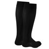 Truform Short Length 20-30 mmHg Compression Stockings for Men and Women, Reduced Length, Closed Toe, Black, Medium