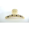 Generic Clear transparent lite golden beige crystal star hair claw clip for fine, thin