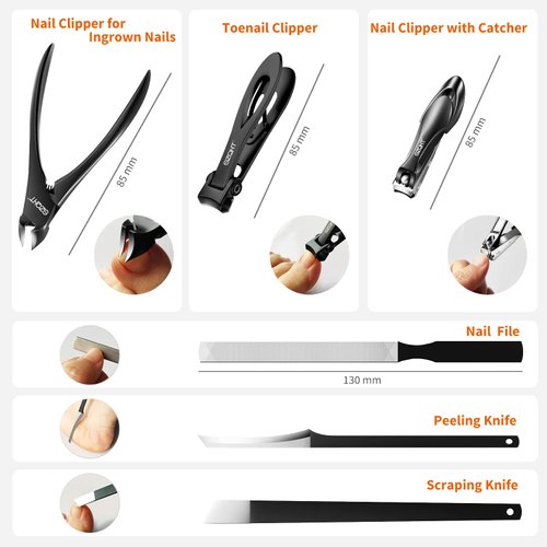 SZQHT Podiatrist Toenail Clippers Set, Professional Toe Nail Clippers for Thick & Ingrown Nails Cutter for Men,Women,Fingernails Clippers,Manicure Set Pedicure Kit for Elder
