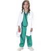 Toylink Kids Doctor Costume Pretend Play Kit with Lab Coat Carrying Bag Accessories Halloween Doctor Dress up for Boys Girls