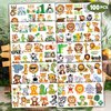 100 PCS Wildlife Wild One Jungle Animal Temporary Tattoos Sticker Wild One 1st First Birthday Decorations Party Supplies Favors Gifts Boys Girls Safari Zoo Cute Fake Tattoo School Reward Themed
