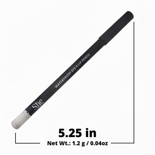 1 She Makeup WP13 WHITE WaterProof Eye & Lip Liner Pencil Eyeliner Lipliner 0.04 oz / 1.2g