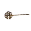 6 Retro Vintage Metal Hair Pin Bobby Pins Flower Bow Royal Square Bronze Accessories Women Girls