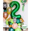 Dark Green 30 Number Balloons, 40 Inch Giant Number 30 Balloons Foil Mylar Helium Dark Green Number Balloons for 30th Birthday Party Supplies Anniversary Event Celebration Decorations