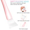Silicone Facial Mask Applicator, 4 Pcs Reusable Double-End Face Mask Brush Washable Beauty Spatula Comestic Tools for Clay, Cream, Gel, and Mud Facial Masks, Soft Smoothing and Detachable