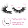 Mink Lashes Natural Look False Eyelashes Wispy Cat Eye Flat Lashes Fluffy 3D Mink Lashes Natural Fake Lashes 15mm Strip Lashes Pack 7 Pairs by Kiromiro