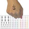 Dreidel Dreidl Jewish Hanukkah Gimel All Temporary Tattoo Water Resistant Fake Body Art Set Collection - Brown (One Sheet)
