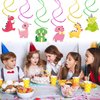 24PCS Cartoon dragon Decorations Hanging Swirls Party Supplies Party Foil Ceiling Wall Decor for Baby Shower Birthday Party Favors