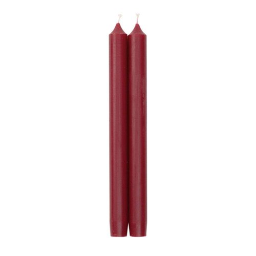 Caspari Entertaining Taper Candles, 10-Inch, Bordeaux, Set of 2