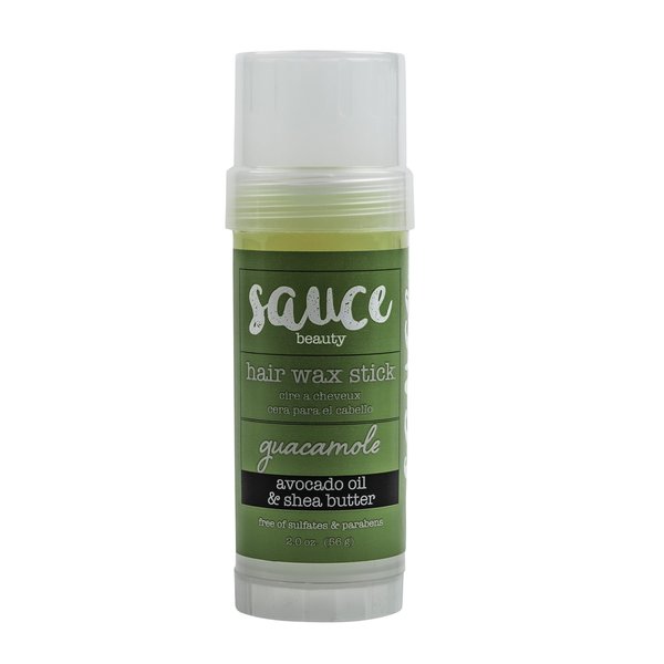 SAUCE BEAUTY Guacamole Hair Wax - Paraben & Sulfate Free, Moisturizing Avocado Oil & Shea Butter Wax for Styling Flyaway & Brittle Hair (2 oz)