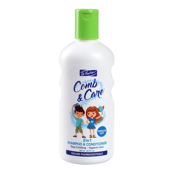 Dr. Fischer 2 in 1 Shampoo and Conditioner for Kids, Toddlers and Babies. Tear Free and Detangle Formula.