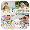 Disposable Placemats for Baby & Toddlers, Disposable Baby Placemats for Restaurants, Travel, Disposable Stick on Placemats with 4 Designs, Disposable Table Mats for Kids (Individual Package)