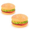 Hamburger Dog Toy Hamburger Squeaky Chewing Toys Tooth Cleaning Dog Supplies, Golden Retriever Teddy Pets, Dog Training, Attract pet Attention Sofa Damage Prevention, Hamburger Pet Toys - 2 Pcs