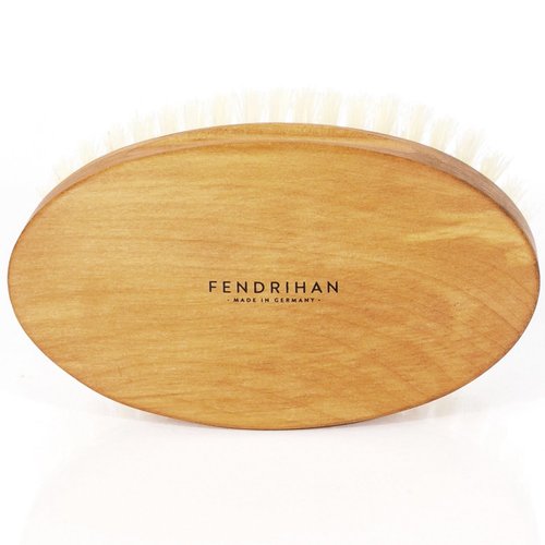 Fendrihan Genuine Boar Bristle and Pear Wood Military Hair Brush, Made in Germany VERY SOFT LIGHT BRISTLE