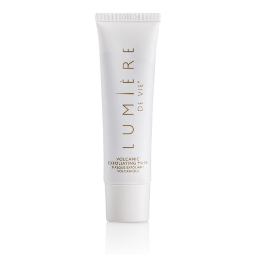 LUMIÈRE DE VIE® Volcanic Exfoliating Mask - Detoxifying Face Mask, Fine Lines, Wrinkles & Imperfections, AHA, Kaolin & Bentonite Clays, Green Tea & Bilberry Antioxidants - Single Tube (2 oz.)