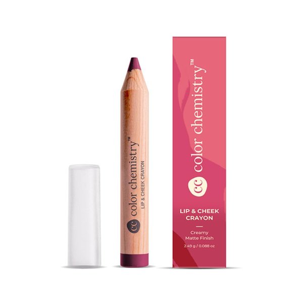 COLOR CHEMISTRY Lip And Cheek Crayon| Vegan, Ultra-Matte, Non-Drying, Pigmented & Long-Stay | Mulit-Use Lip Crayon 2.49 G (Pack Of 1) (Nectarine, 2.49 g (Pack of 1))