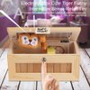 Cryfokt Dont Touch Useless Box Wooden USB Electronic Money Saving Box Funny Interactive Stress-Relief Toy Gift Desk Decoration for Home & Office Desk