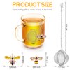 Tea Infusers for Loose Tea 2 pcs TeaSanavie Tea Ball Handmade Honey Bee Tea Strainers for Loose Tea, Tea infuser with Bee Charm Pendant Loose Leaf Tea Steeper