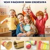 MINIARTIS Baby Musical Instruments - Montessori Musical Toys for Toddlers 1-3 | Neutral Colors Wooden Percussion Set | Modern Boho Xylophone for Kids with 15 Songbook, Preschool Educational Toys