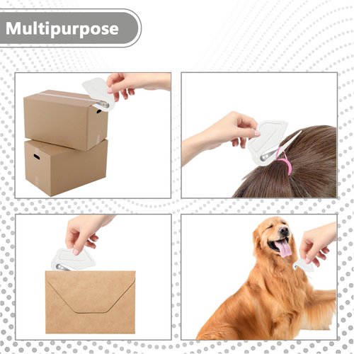 Foweroty Hair Accessories for Girls, Hair Ties for Little Girls, Band Cutter for Hair, Hair Tools, Letter Opener Envelope Slitter, Wrapping Paper Cutter, White, 1 Pack