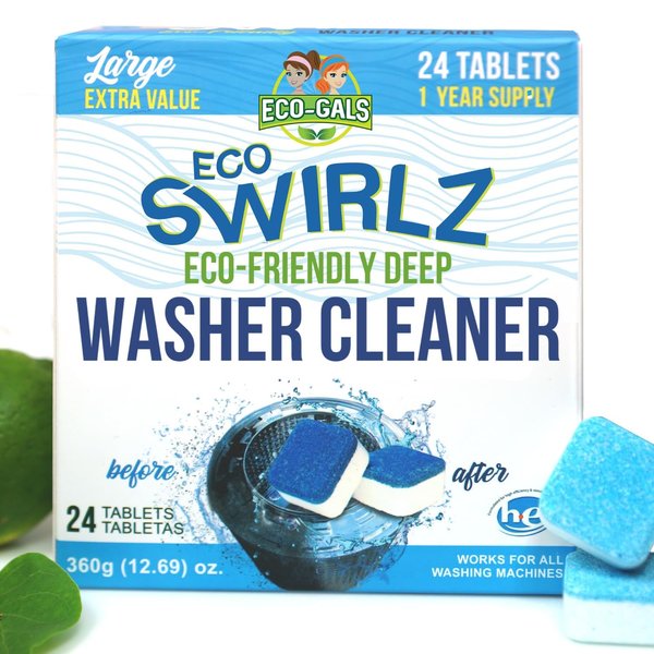 Eco-Gals Eco Swirlz Washing Machine Cleaner, 24 Count