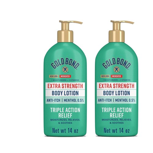 Gold Bond Medicated Body Lotion Extra Strength, Aloe Vera, 14 Ounce (Pack of 2)