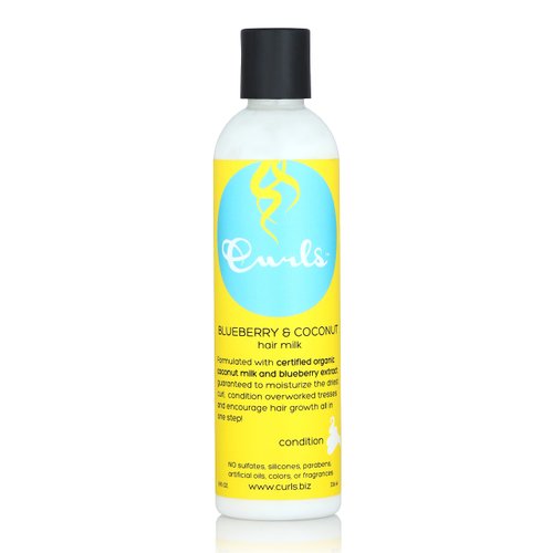 Curls Blueberry Bliss Blueberry & Coconut Hair Milk - 8 fl oz, Leave In Conditioner and Styler, Moisturizing & Nourishing, for Curly, Natural, and Coily Hair