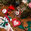 Jtnohx 5 Sets Sewing Kit for Kids, Felt Christmas Ornaments Set, DIY Craft Kits - Christmas Deer, Santa Claus, Snowman, Heart, Christmas Tree Decor for Home Party Decorations