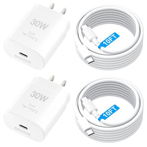 i Phone 16 15 Pro Max Charger Fast Charging, 30W USB C Wall Charger for iPhone 16 15 Charger Cord 10FT Fast Type C Charger Block for iPhone 16/16 Pro/15 Plus/15 Pro/15 Pro Max, i Pad Pro/Air/Mini