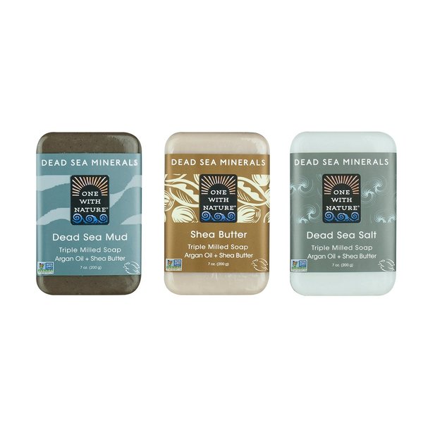 Dead SEA Salt Mud Shea – Soap Variety Pack - Dead Sea Mud, Salt, Shea Butter. with Argan Oil. All Skin Types, Problem Skin. Hydrating, Acne Treatment, Eczema, Psoriasis, Therapeutic, 3/7 oz Bars