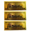 Three Pack Jesus Christ Image in One Hundred Dollars 24k Gold Plated Bill Collectible Banknotes for Decoration