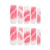Hkanlre Matte Press on Nails Long Fake Nails Tips Full Cover Valentine's Day False Coffin Nails for Women and Girls 24PCS