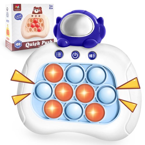 Intoypad Quick Push Pop Game Fidget Toys Pro for Kids Adults, Handheld Puzzle Game Machine, Squeeze Poppet Sensory Fast Push Bubble Toy,Party Game,Birthday Gitfs Astronaut