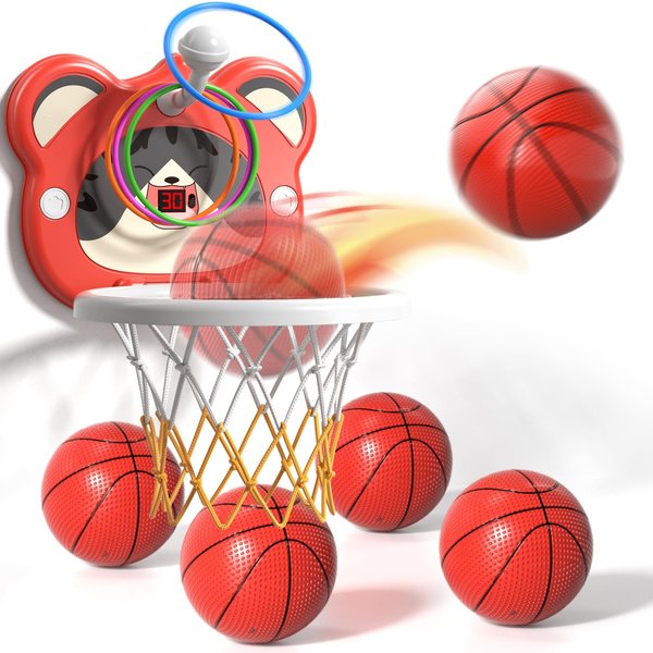 WATUDOU Toddler Basketball Hoop Indoor Toys Gifts for 3 4 5 Year Old Boys Kids, Indoor Mini Scoring Basketball Hoop for Toddler Kids Boys Ages 3-5 4-6, Ideal 3 4 5 6 Year Old Boys Birthday Gifts