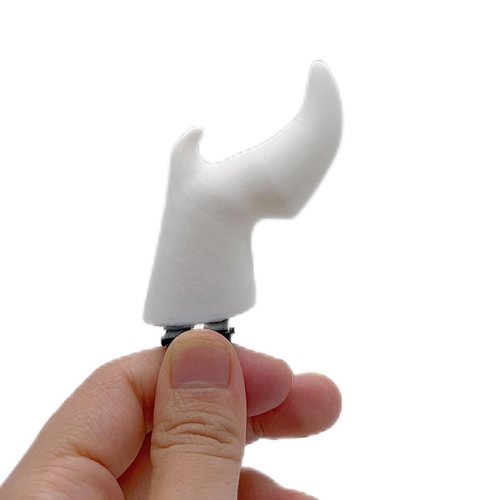 ATekatac Devil Horn Hair Clips Halloween Cosplay Gothic Hairband 3D Print Demon Horn Hairband (LJ White)