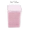 200 PCS Glue Wiping Cloth Eyelash Extension Glue Remover Lint Free Wipes Dry Pads Non- Woven Fabric Wiper for Nail Polish Home Salon (Pink)