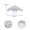EVER FAITH Women's Wedding Hair Accessories Crystal Bridal Banquet Floral Leaf Elegant Hair Comb Clear Silver-Tone