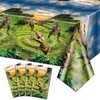 Hegbolke 4Pcs Dinosaur Tablecloths - 86.6"x51.2" Rectangular Dinosaur Table Decorations Dino Table Cloth for Kids Boy Dinosaur Birthday Party Supplies