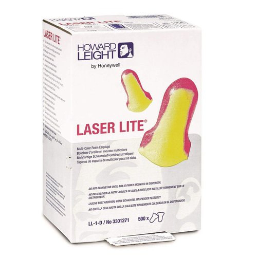 50 Pairs Howard Leight LL-1 Laser Lite Uncorded Ear Plugs in Polybag NRR 32 - Individually packed in Pairs in sealed plastic bag