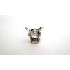 Generic Micro mini extra tiny silver flower acrylic hair claw clip (Clip quantity: 10 Clips)