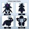 Kobataro Wings Dragon Plush Toys Stuffed Animal Plushies Cute Dragon Figure Merch Present for Kids Aged 3+ (Black)