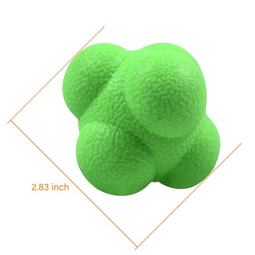 AIRLAXER Reaction Ball,Reflex Ball for Hand Eye Coordination Training,2.83 inch,Pack of 2-Orange,Green