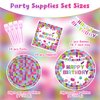 Building Block Party Supplies Kit for 24 Guests - 97 Pcs Including Plates, Forks, Napkins, Bunting - Ideal for Kids' Building Block-Themed Birthdays and Baby Showers