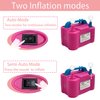 Electric Balloon Pump,110V 600W Portable Dual Nozzles Balloon Pump,Air Pump Balloon Blower for Party Decorations with Tying Tool(Rose Red)