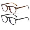 JOVAKIT Round Blue Light Glasses for Women Men Fashion Retro Circle Frame Computer Eyeglasses Anti Eyestrain (Brown Tortoise+Black)
