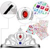 Okllen 31 Pcs Foam Princess Tiaras and Crowns Set for Kids, Making Your Own Tiaras and Crowns with Diamond Sticker for Kids' Party Supplies