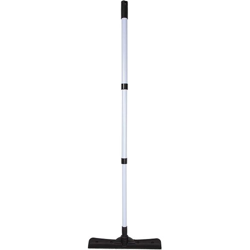 FURemover Compact Pet Hair Remover Rubber Broom with Carpet Rake and Squeegee, Gray and Black