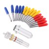 15pcs Roland Cutting Knife Tungsten Steel Plotter Blade with Cutter Blade for Cutting 30/45/60 Degree with Holder Base