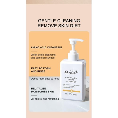 Mashata Amino Acid Facial Cleanser - 300g | Gentle Cleanser For Cleansing, Oil Control & Cure Acne Pores